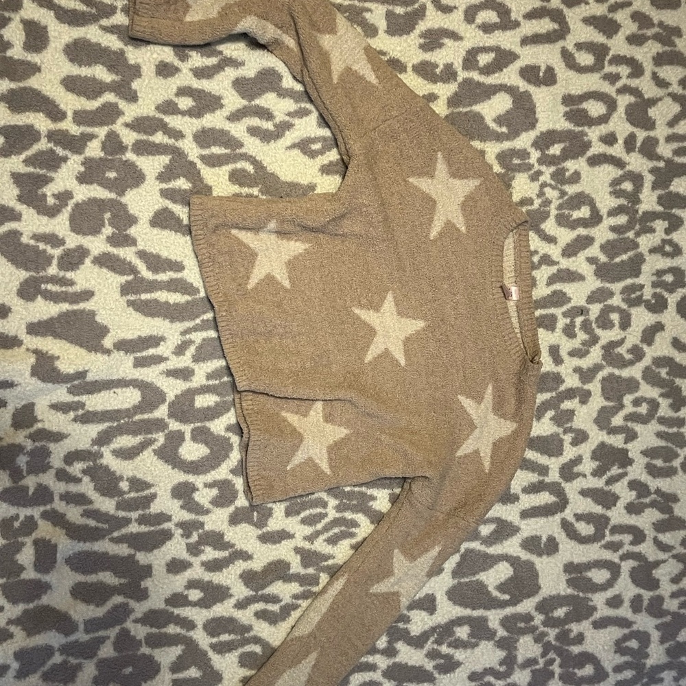 Franki Tan and Cream Star Sweater